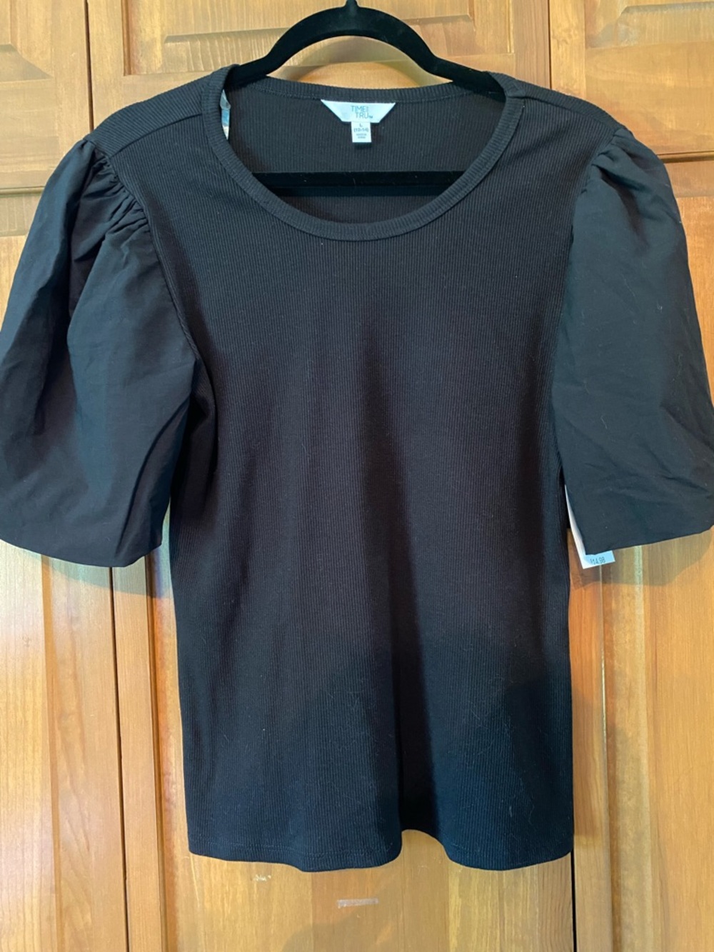 NWT Versatile Black Puff Sleeve Top